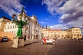 The Hradcany Square in the Prague Old Town, Czech Republic Royalty Free Stock Photo